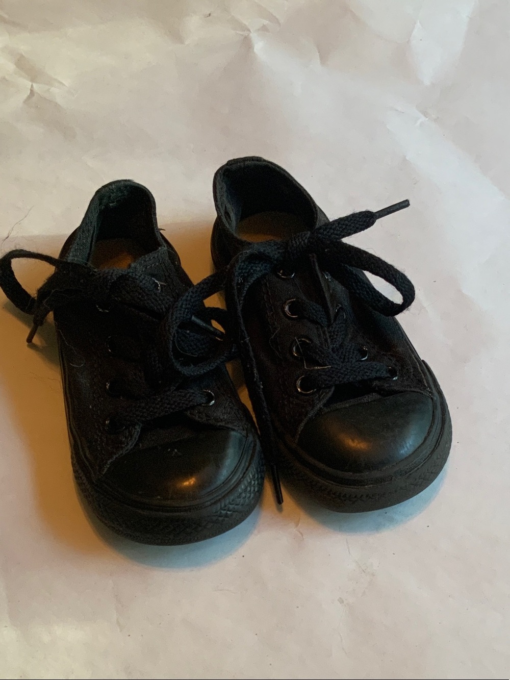Converse Black Canvas Lace-Up Sneakers